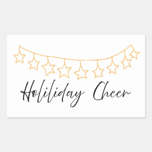 ゴージャスなホリデーシール 長方形シール (正面)