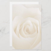 ゴージャスなホワイトクリームバラ文具 便箋 (正面/裏面)