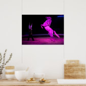 ゴージャスなホワイトサーカスホース ポスター (キッチン)