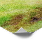 ゴージャスなホワイトテールディアヘッドの水絵画色 ポスター (角)