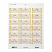 ゴージャスなボヘミアンフラワー アロー ピンク ゴールド アドレス ラベル (フルシート)