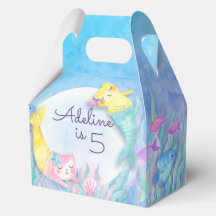 ゴージャスなマーメイド猫(Mercat)をテーマにしたパーティー箱