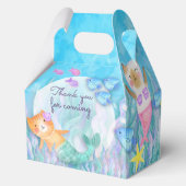 ゴージャスなマーメイド猫(Mercat)をテーマにしたパーティー箱 フェイバーボックス (裏面)