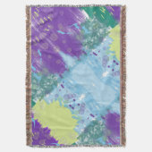ゴージャスなミックスメディア抽象芸術 スローブランケット (正面縦)