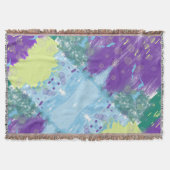 ゴージャスなミックスメディア抽象芸術 スローブランケット (正面)
