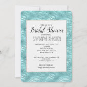 ゴージャスなミントゼブラ柄のウェディングシャワー 招待状 (正面)