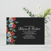 ゴージャスなメキシコの緑のつる植物フェイクグリッター 招待状 (スタンド正面)