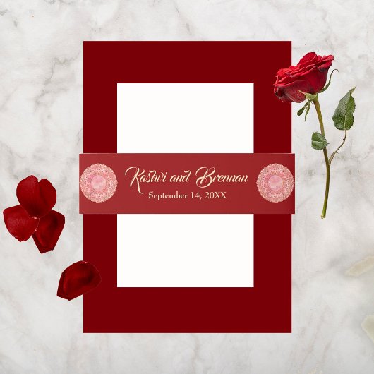 ゴージャスなメンディ 招待状ベリーバンド