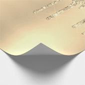 ゴージャスなモダン金ゴールドグリッターの乾燥 ラッピングペーパー (角)