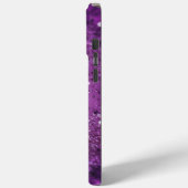 ゴージャスなモノグラム入りの紫のグリッター Case-Mate iPhoneケース (裏面 / 左)