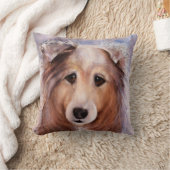 ゴージャスなモノグラム水カラーカラーポートレート クッション (ブランケット)