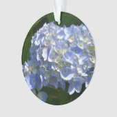 ゴージャスなライトブルーの開花あじさいブッシュ オーナメント (正面)