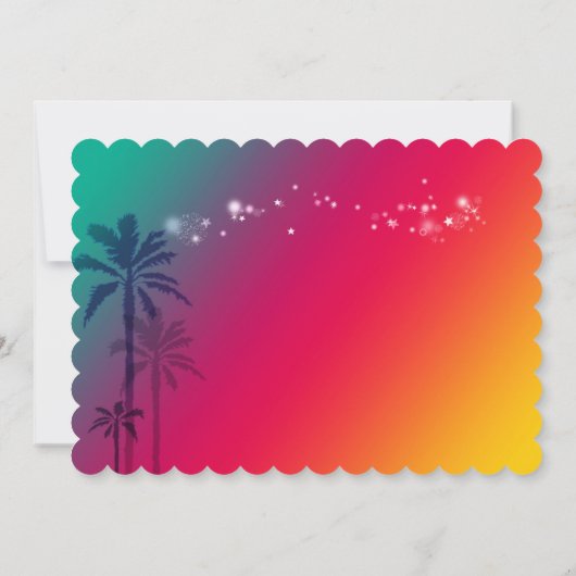 ゴージャスなラスベガスでの結婚記念日パーティー 招待状 (裏面)