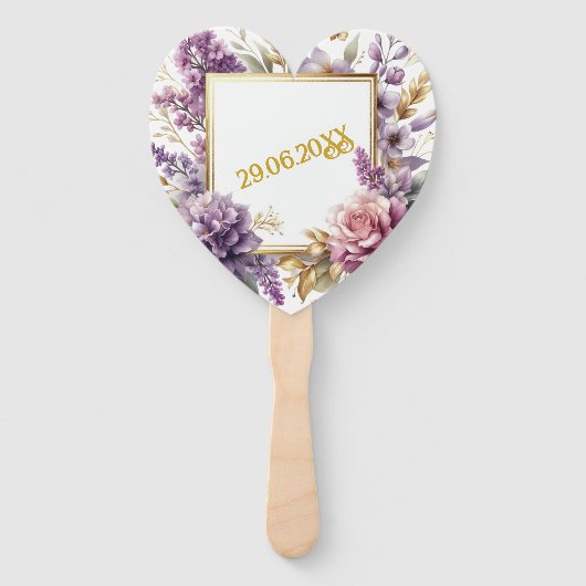 ゴージャスなラベンダーブドウ園の写真 ハンドファン (裏面)