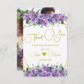 ゴージャスなラベンダーブドウ園 |写真ありがとう サンキューカード (正面/裏面)