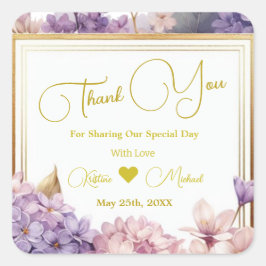 ゴージャスなラベンダーブドウ園 |写真ありがとう スクエアシール