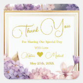 ゴージャスなラベンダーブドウ園 |写真ありがとう スクエアシール (正面)