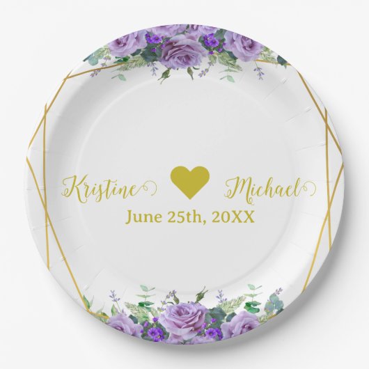 ゴージャスなラベンダーブドウ園 |写真ありがとう ペーパープレート (正面)