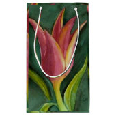 ゴージャスなレッドチューリップ スモールペーパーバッグ (裏面)