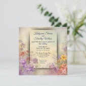 ゴージャスなワイルドフラワーエレガントな結婚式 招待状 (スタンド正面)