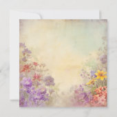 ゴージャスなワイルドフラワーエレガントな結婚式 招待状 (裏面)