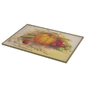 ゴージャスなヴィンテージの収穫と幸せな感謝祭 カッティングボード (角)