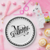 ゴージャスなヴィンテージアンティークメニューレタリング ペーパープレート (パーティー)