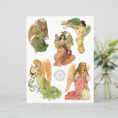 ゴージャスなヴィンテージエンジェルスフッシーカットスクラップブック紙 (スタンド正面)