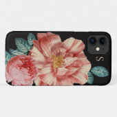 ゴージャスなヴィンテージバラName Monogram Case-Mate iPhoneケース (裏面(横))