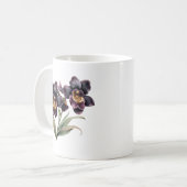 ゴージャスなヴィンテージマヴェと黒い蘭 コーヒーマグカップ (正面左)