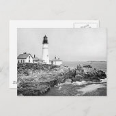 ゴージャスなヴィンテージライトハウスの写真 – 追加文字 ポストカード (正面/裏面)