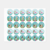 ゴージャスな人魚 |パーソナライズされた新学期 ラベル (シート)