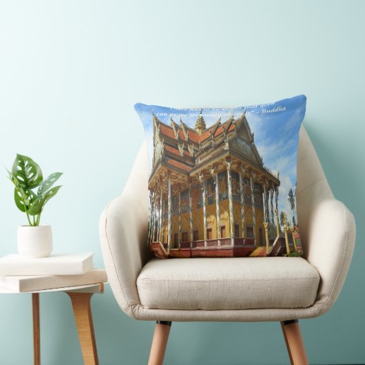 ゴージャスな仏教寺院&諺装飾用クッション クッション (椅子)