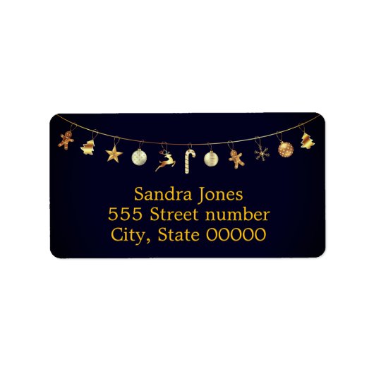 ゴージャスな休日住所 シール (正面)