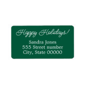 ゴージャスな住所 シールハッピーホリデー ラベル (正面)