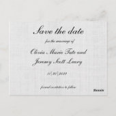 ゴージャスな冬の湖のシーンの日付を保存 ポストカード (裏面)