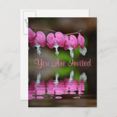 ゴージャスな出血ハート招待状 インビテーションポストカード (正面/裏面)