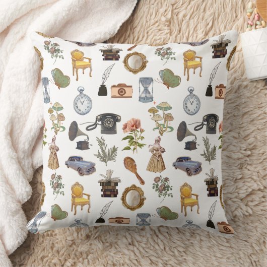 ゴージャスな古いヴィンテージ項目の設定 クッション (ブランケット)