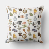 ゴージャスな古いヴィンテージ項目の設定 クッション (正面)