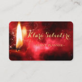 ゴージャスな壮大なクリスマスキャンドル 名刺 (正面)