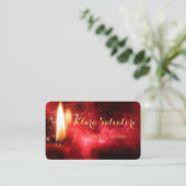 ゴージャスな壮大なクリスマスキャンドル 名刺 (スタンド正面)