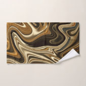 ゴージャスな大理石スタイル – 暖茶 ハンドタオル (ハンドタオル)