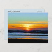 ゴージャスな太平洋のビーチの夕日の写真 ポストカード (正面/裏面)