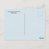 ゴージャスな太平洋のビーチの夕日の写真 ポストカード (裏面)