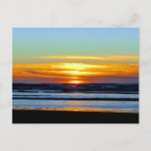 ゴージャスな太平洋のビーチの夕日の写真 ポストカード (正面)