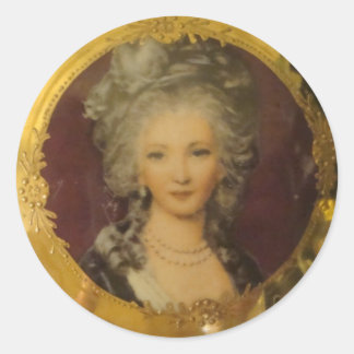 ゴージャスな女性 ラウンドシール