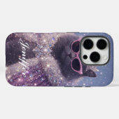 ゴージャスな女王猫のスパークリングファンタジーポートレート Case-Mate iPhoneケース (裏面 (横))