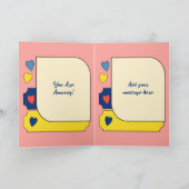 ゴージャスな妻のコーラルブルーの誕生日 カード (内部)