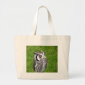 ゴージャスな小さなフクロウ ラージトートバッグ (正面)