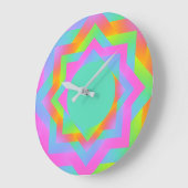 ゴージャスな幾何学虹時計 ラージ壁時計 (傾斜)